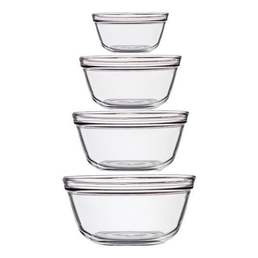 Mixing Glass Bowl, Set of 4 - Premium Glassware from Chabrias Ltd - Just £22.99! Shop now at Chabrias Ltd