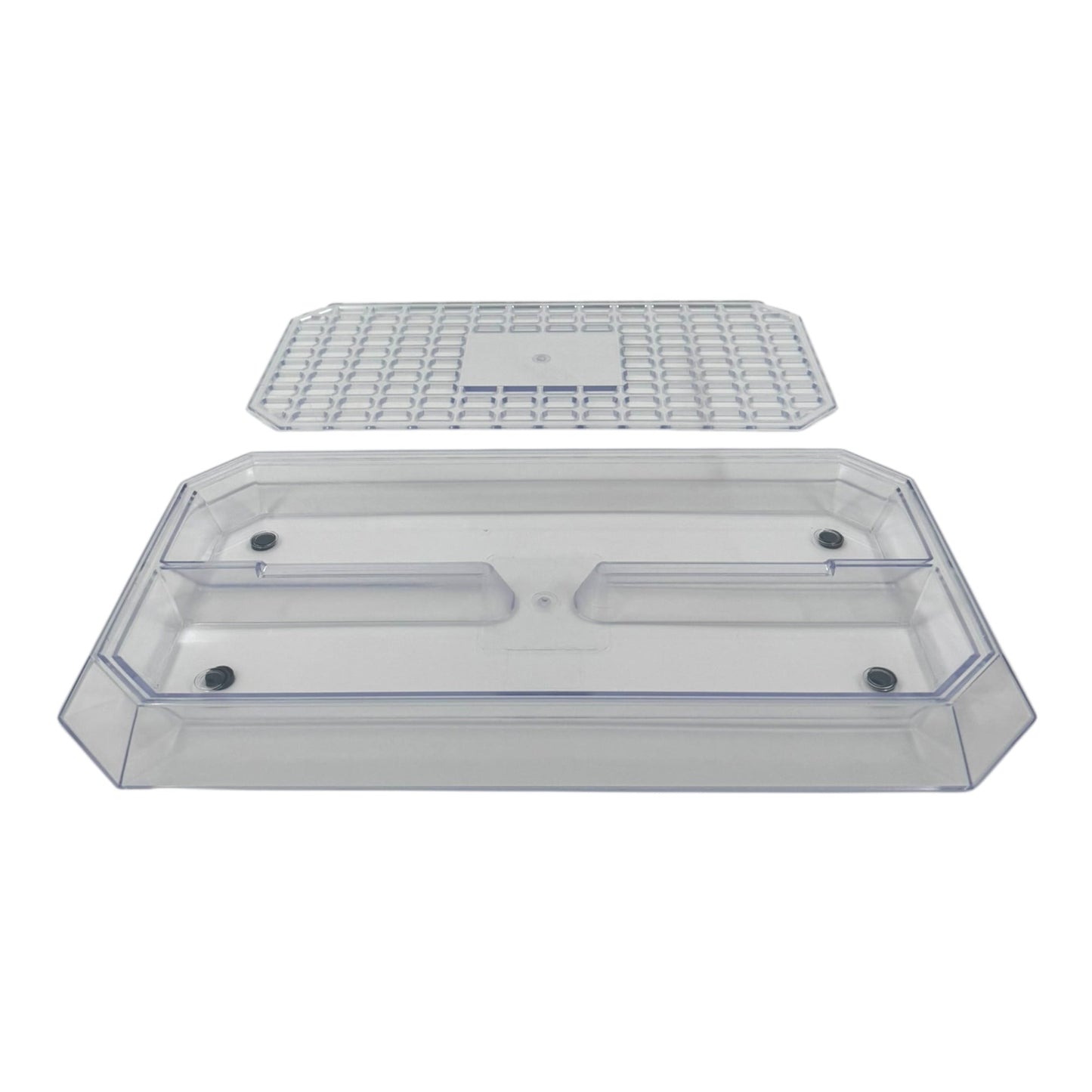 Uni Bar Plastic Drip Tray with Removable Grill,Clear - Premium Kitchen from Chabrias Ltd - Just £11.99! Shop now at Chabrias Ltd
