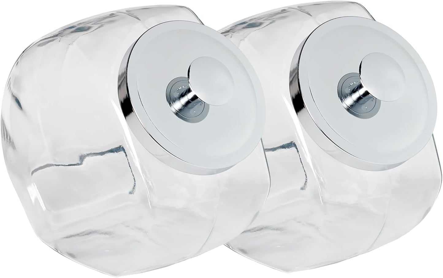 Penny Glass Jar with Chrome Lid, 1 Gallon (4 pack) - Premium Home from Chabrias Ltd - Just £79.99! Shop now at Chabrias Ltd