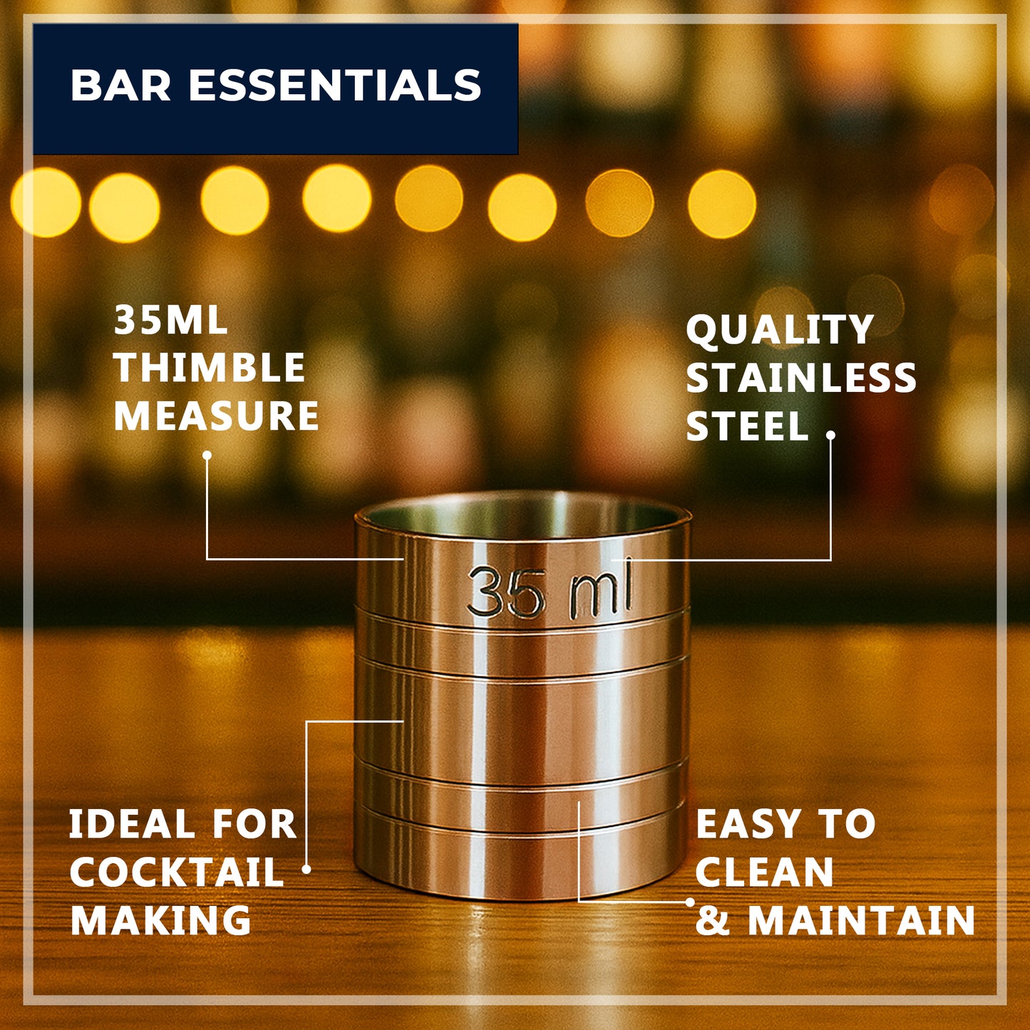 Stainless Steel 35ml Thimble Measure Copper Plated, Government Stamped - Premium Kitchen from Chabrias Ltd - Just £5.49! Shop now at Chabrias Ltd