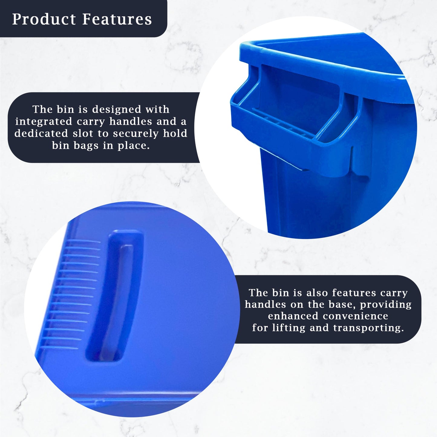 87 Litre Slim Bin With Triple Dolly, Black, Blue & Green Recycling - Premium BISS from Chabrias Ltd - Just £274.99! Shop now at Chabrias Ltd