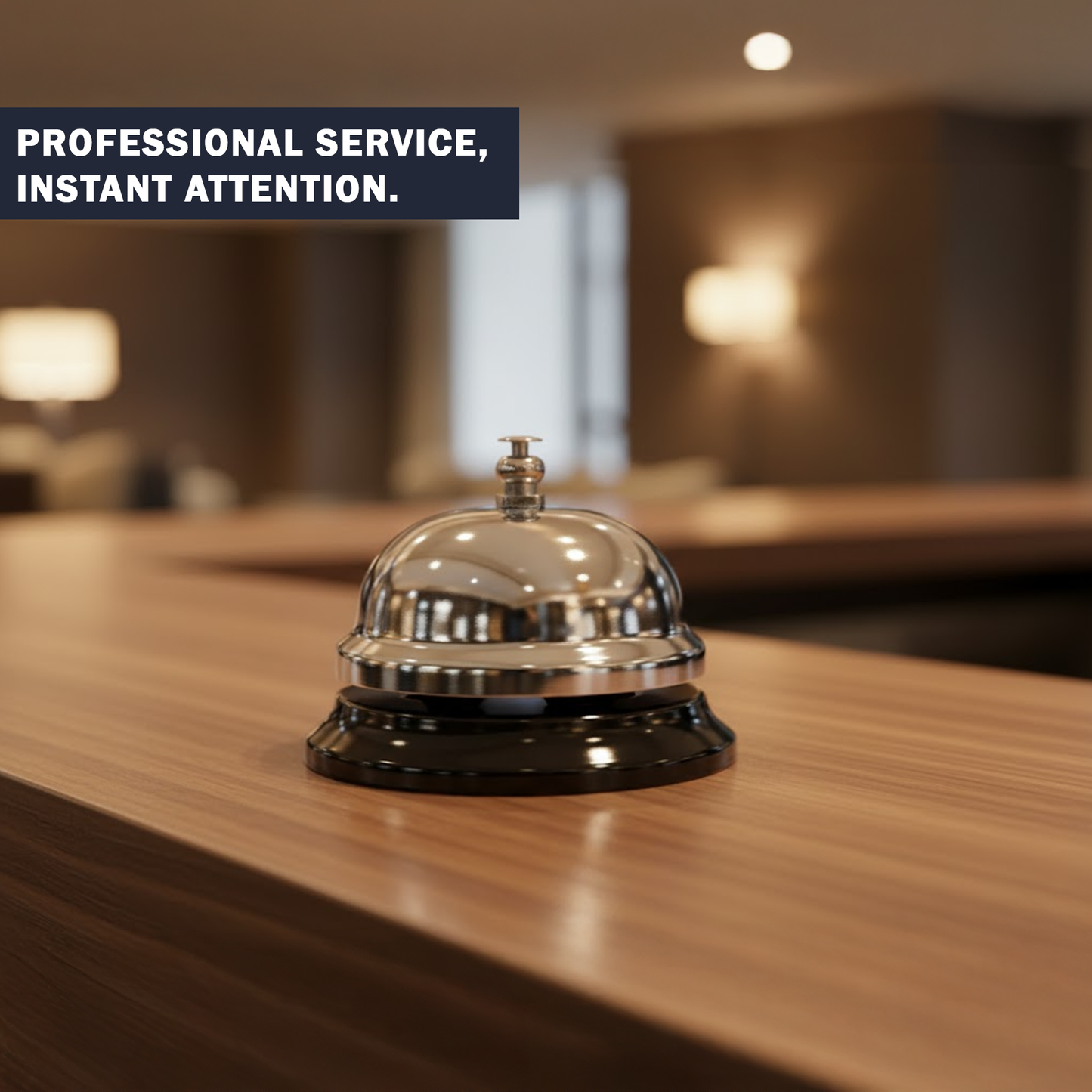 Reception Call Bell Chrome | Classic Metal Service Counter Bell for Hotels, Restaurants & Receptions - Premium Bar Accessories from Chabrias Ltd - Just £7.59! Shop now at Chabrias Ltd