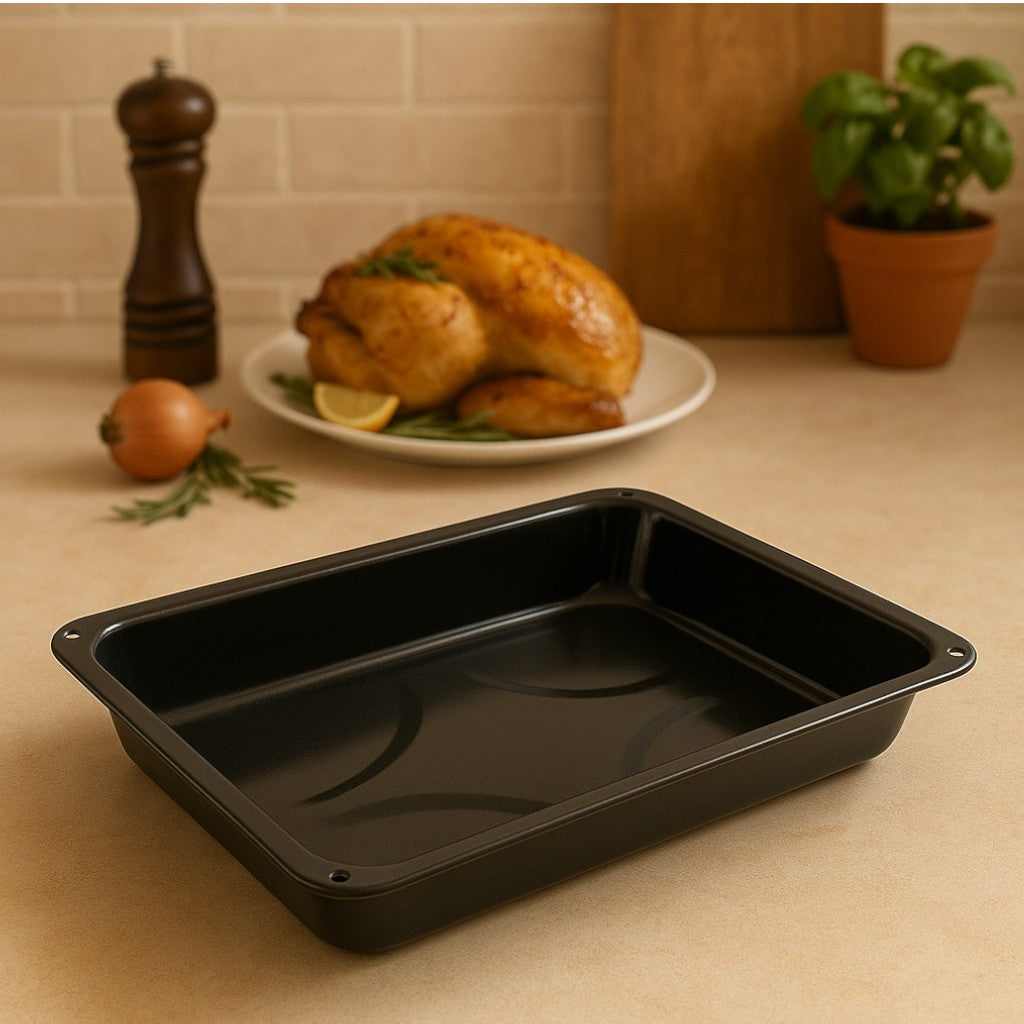 Vitreous Enamel Roasting Tin, 37cm - Premium Kitchen from Chabrias Ltd - Just £12.99! Shop now at Chabrias Ltd