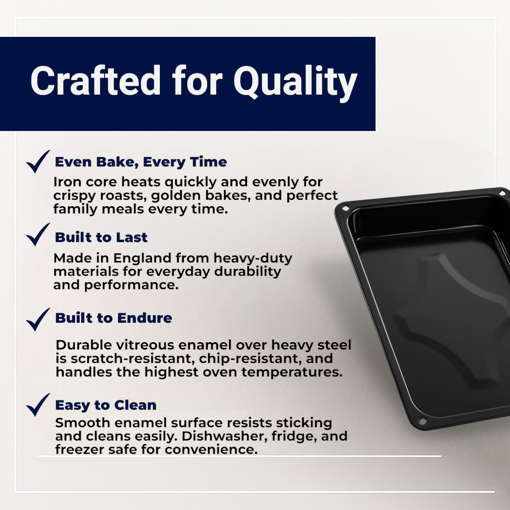 Vitreous Enamel Roasting Tin, 37cm - Premium Kitchen from Chabrias Ltd - Just £12.99! Shop now at Chabrias Ltd