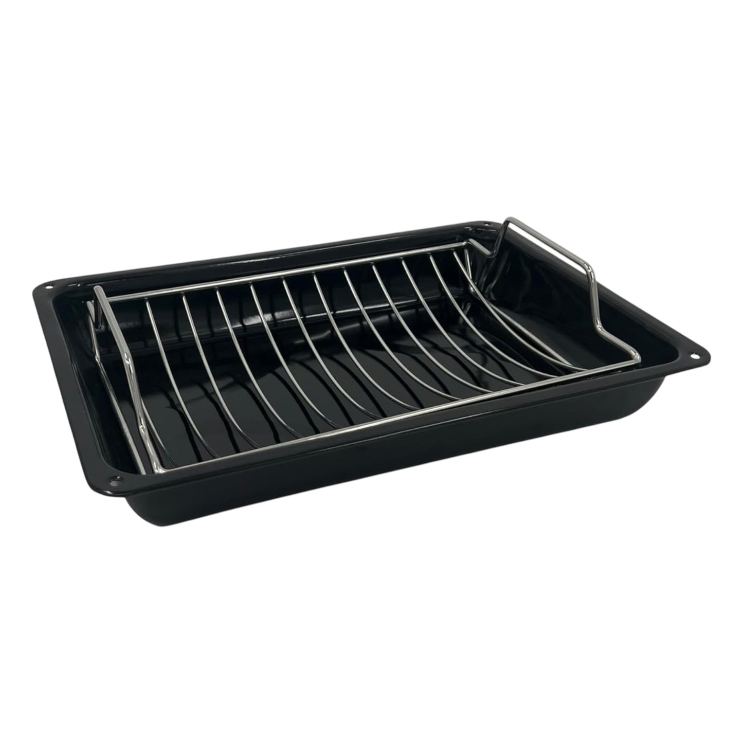 Vitreous Enamel Roasting Tin With Rack, 37cm - Premium Kitchen from Chabrias Ltd - Just £14.99! Shop now at Chabrias Ltd
