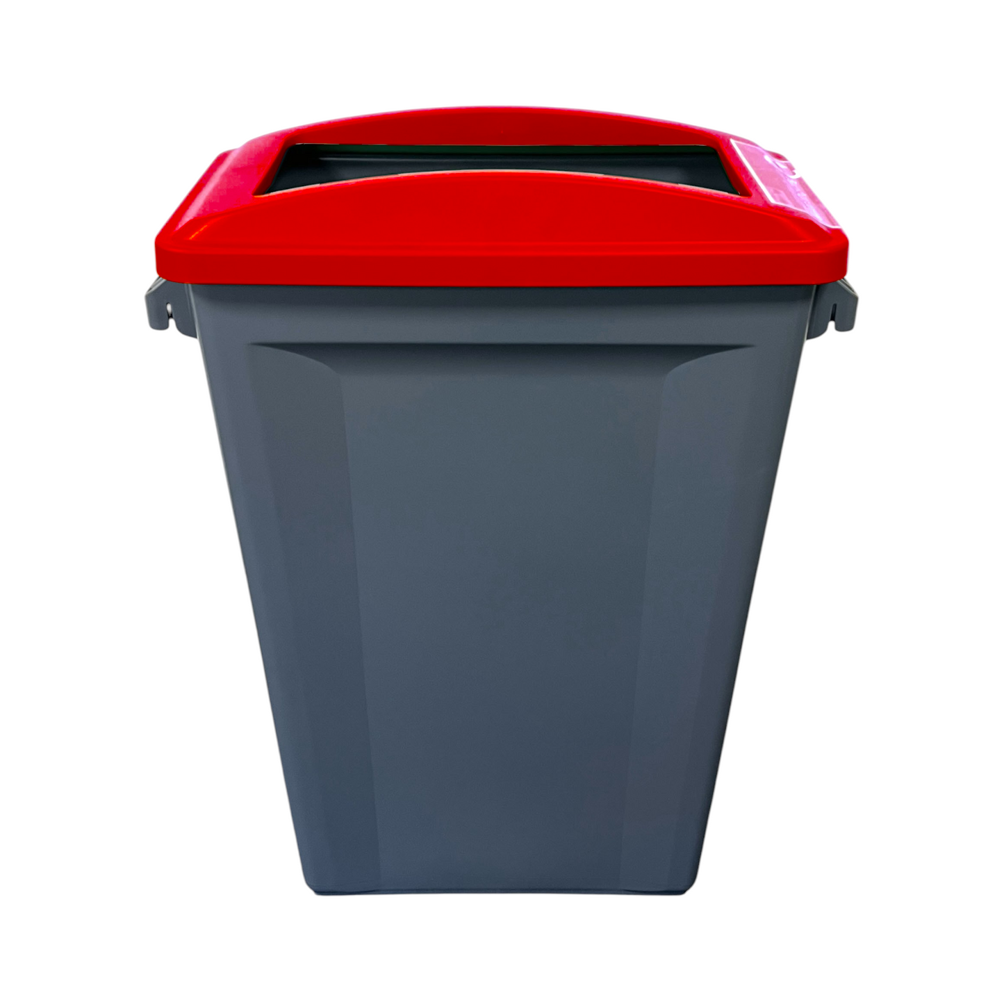 60 Litre Slim Bin, Grey Base & Red Open Lid - Premium Recycling Bin from Chabrias Ltd - Just £74.99! Shop now at Chabrias Ltd
