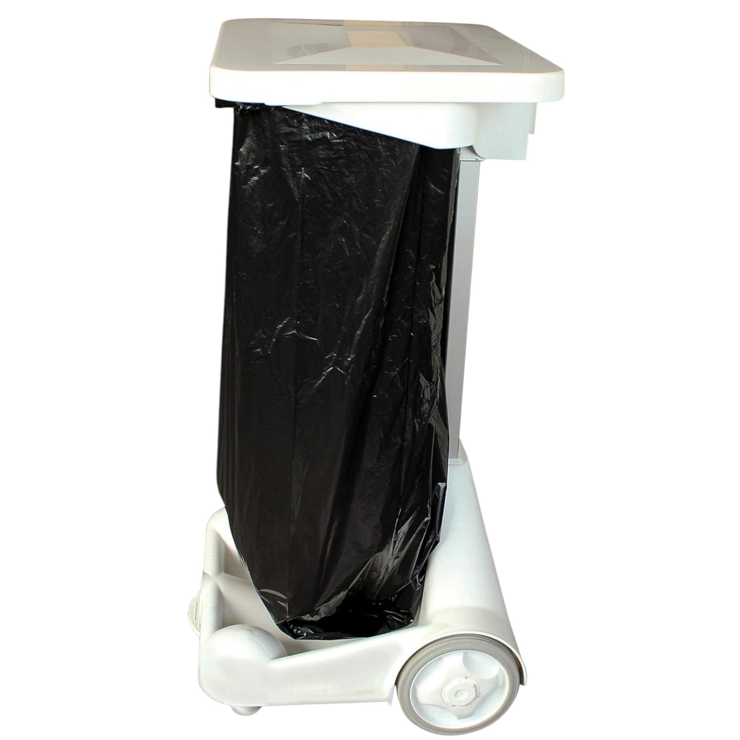 Hands-Free Sack Holder White Base & White Lid, With General Waste Sticker - Premium Bins from Chabrias Ltd - Just £89.99! Shop now at Chabrias Ltd