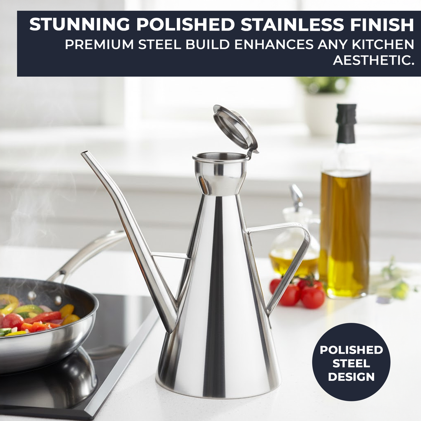 Kitchen oil storage pot for frying and air fryer oils