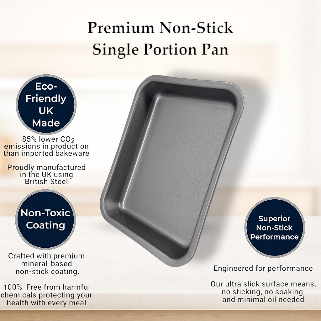 2 x Non-Stick Single Portion Tray (23cm) - Premium Kitchen from Samuel Groves - Just £8.54! Shop now at Chabrias Ltd