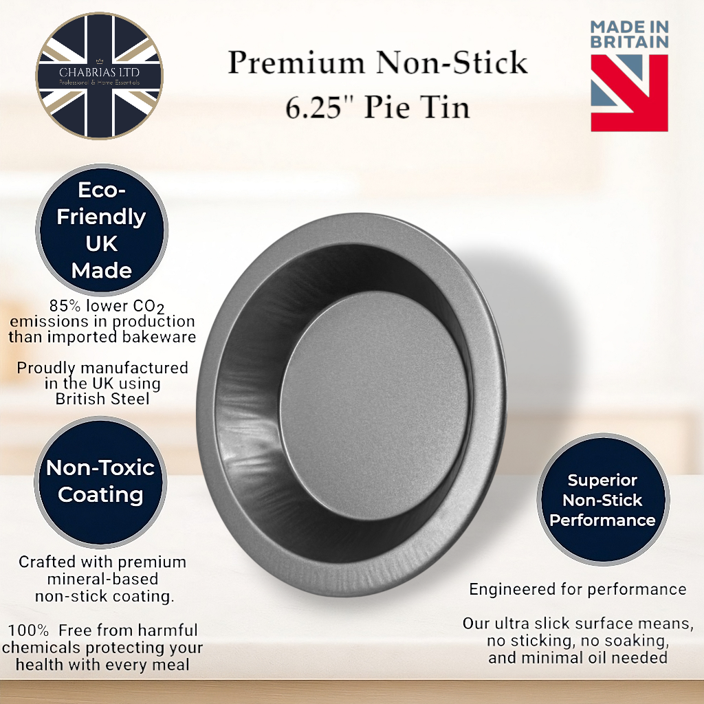 Non-Stick Mini Pie Cake Tins, 6.25" (4 piece) - Premium Kitchen from Chabrias Ltd - Just £9.99! Shop now at Chabrias Ltd