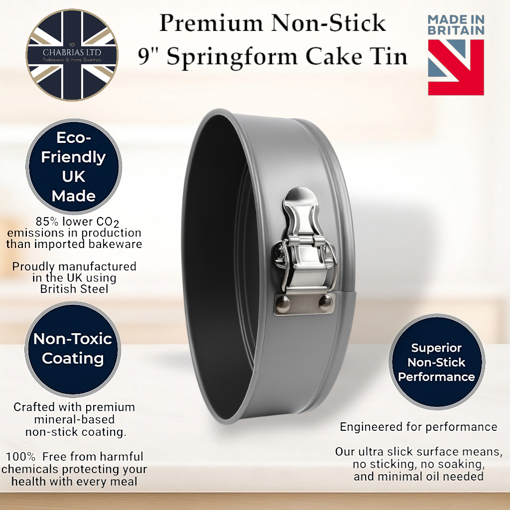 Non-Stick Springform Sandwich Cake Tin, 23cm - Premium Kitchen from Chabrias Ltd - Just £9.99! Shop now at Chabrias Ltd