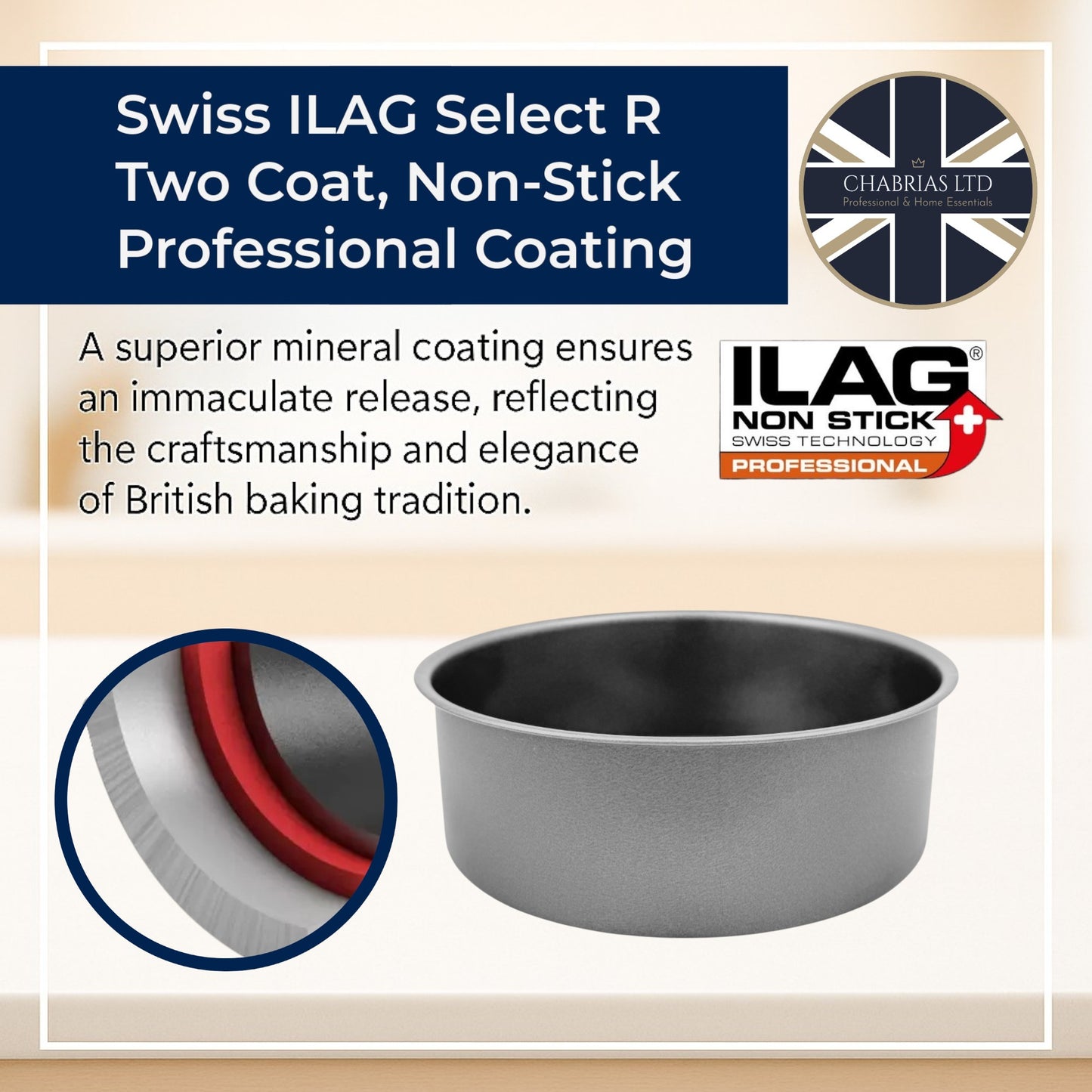 2 x Deep Round Cake Tin (8 Inch) - Premium Kitchen from Chabrias Ltd - Just £10.99! Shop now at Chabrias Ltd