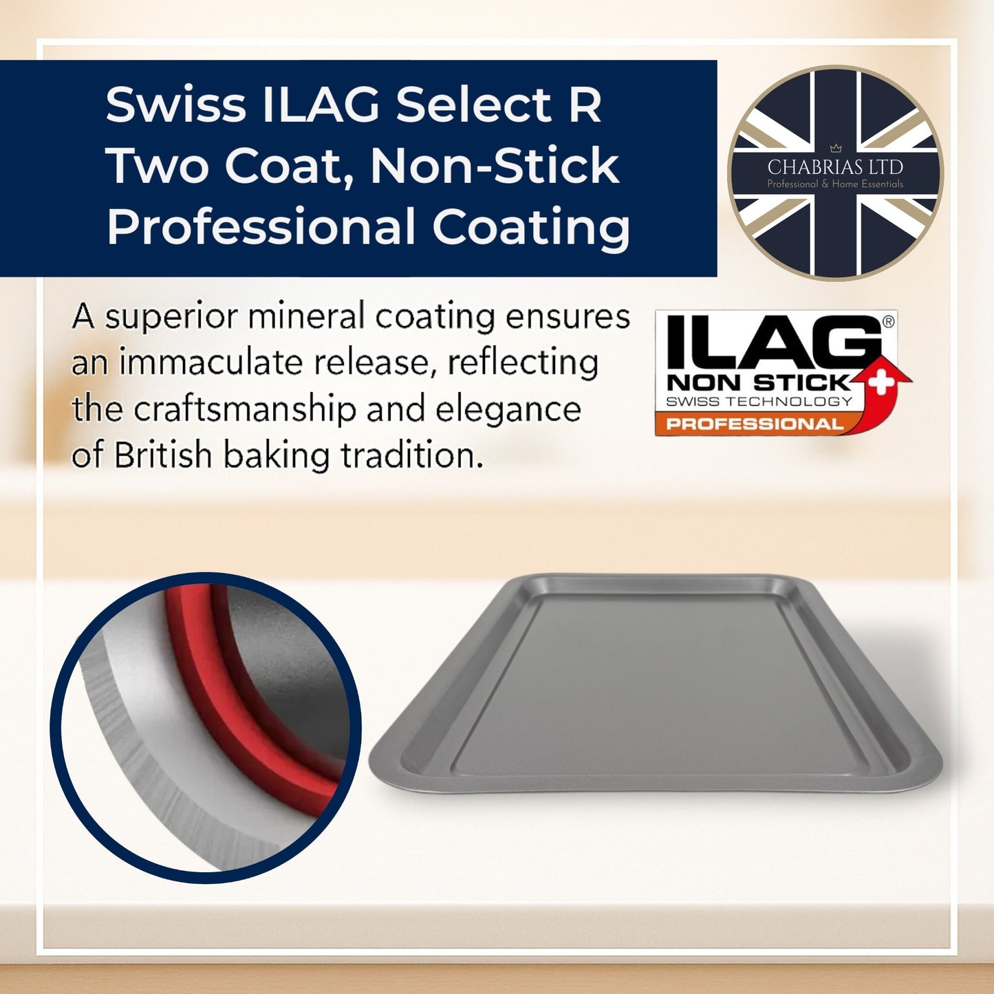 Non-Stick Oven Baking Tray Extra Large, 43cm - Premium Kitchen from Chabrias Ltd - Just £9.99! Shop now at Chabrias Ltd