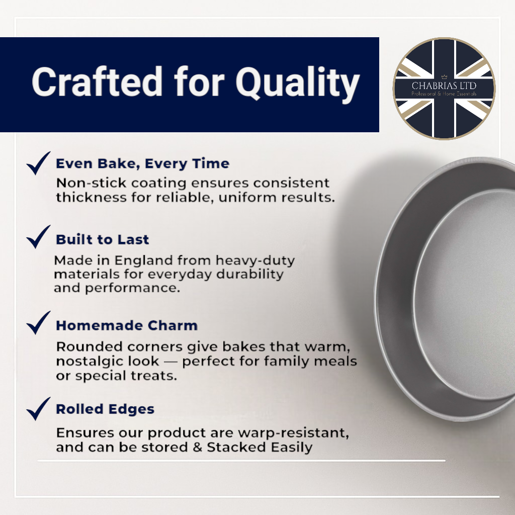 Non-Stick Sandwich Cake Tin, 10" Deep (2 piece) - Premium Great British Bakeware from Chabrias Ltd - Just £12.99! Shop now at Chabrias Ltd