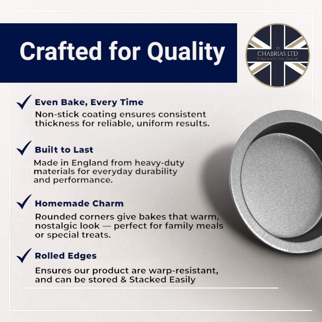 Non-Stick Mini Pie Cake Tins, 4" (4 piece) - Premium Kitchen from Chabrias Ltd - Just £7.99! Shop now at Chabrias Ltd