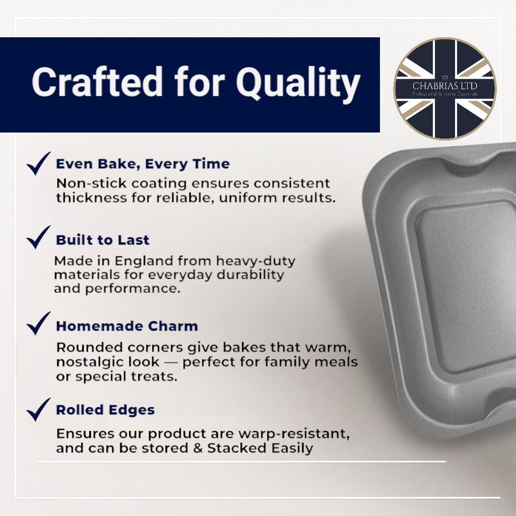 Non-Stick Roasting Baking Tray Set, 28, 33, 38cm (3 piece) - Premium Kitchen from Chabrias Ltd - Just £19.99! Shop now at Chabrias Ltd