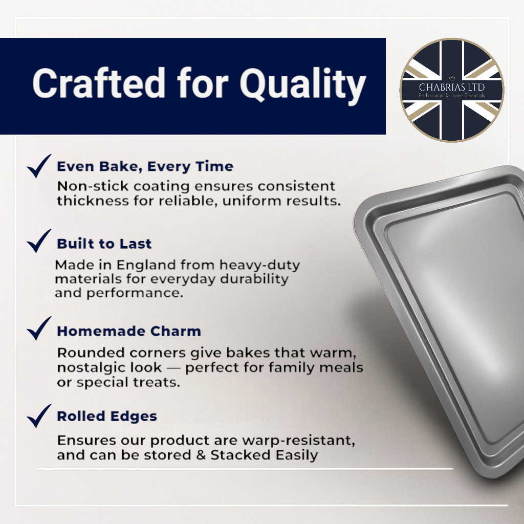 Non-Stick Oven Baking Tray Extra Large, 43cm - Premium Kitchen from Chabrias Ltd - Just £9.99! Shop now at Chabrias Ltd