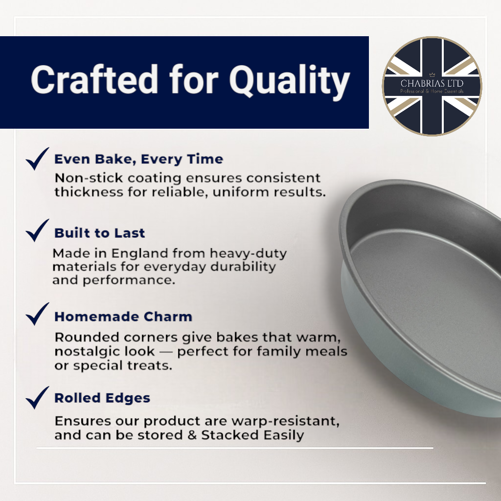 Non-Stick Round Cake Tin, Deep 23cm (2 piece) - Premium Kitchen from Chabrias Ltd - Just £11.99! Shop now at Chabrias Ltd