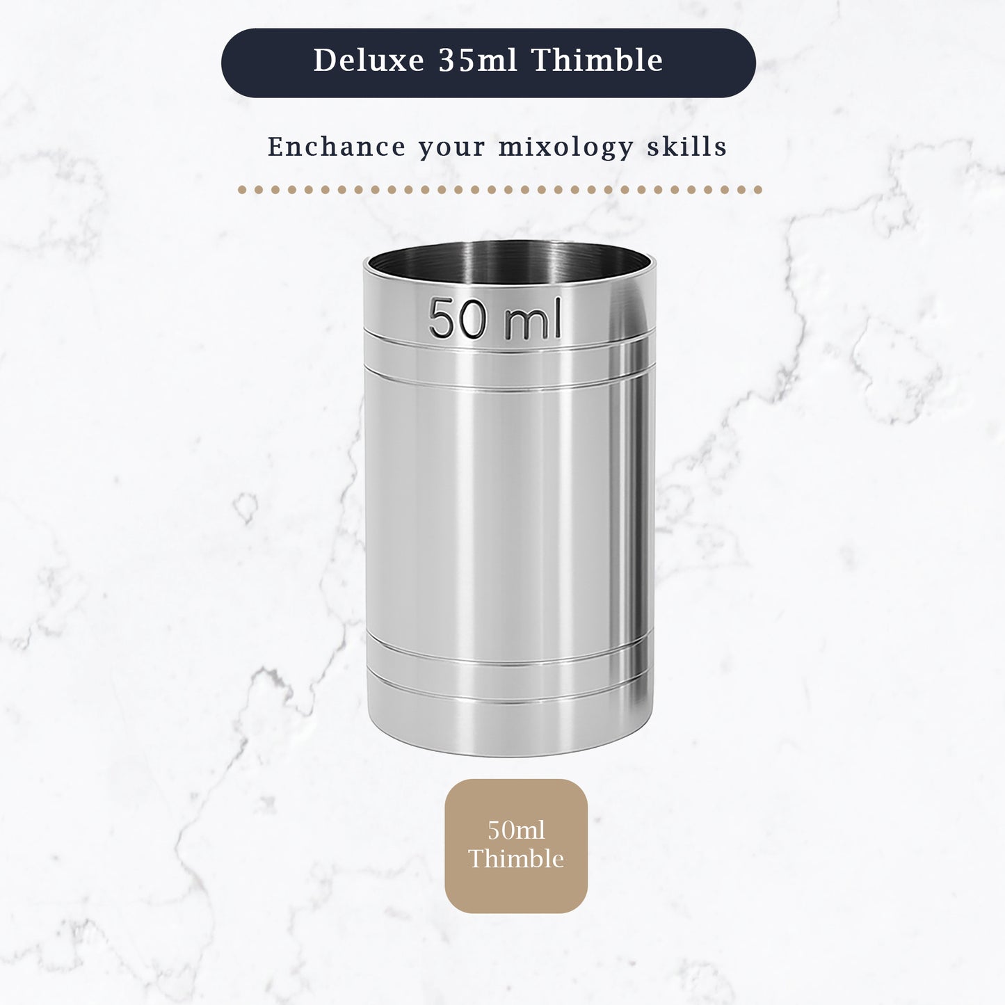 Stainless Steel 50ml Thimble Measure Government Stamped - Premium Kitchen from Chabrias Ltd - Just £5.49! Shop now at Chabrias Ltd