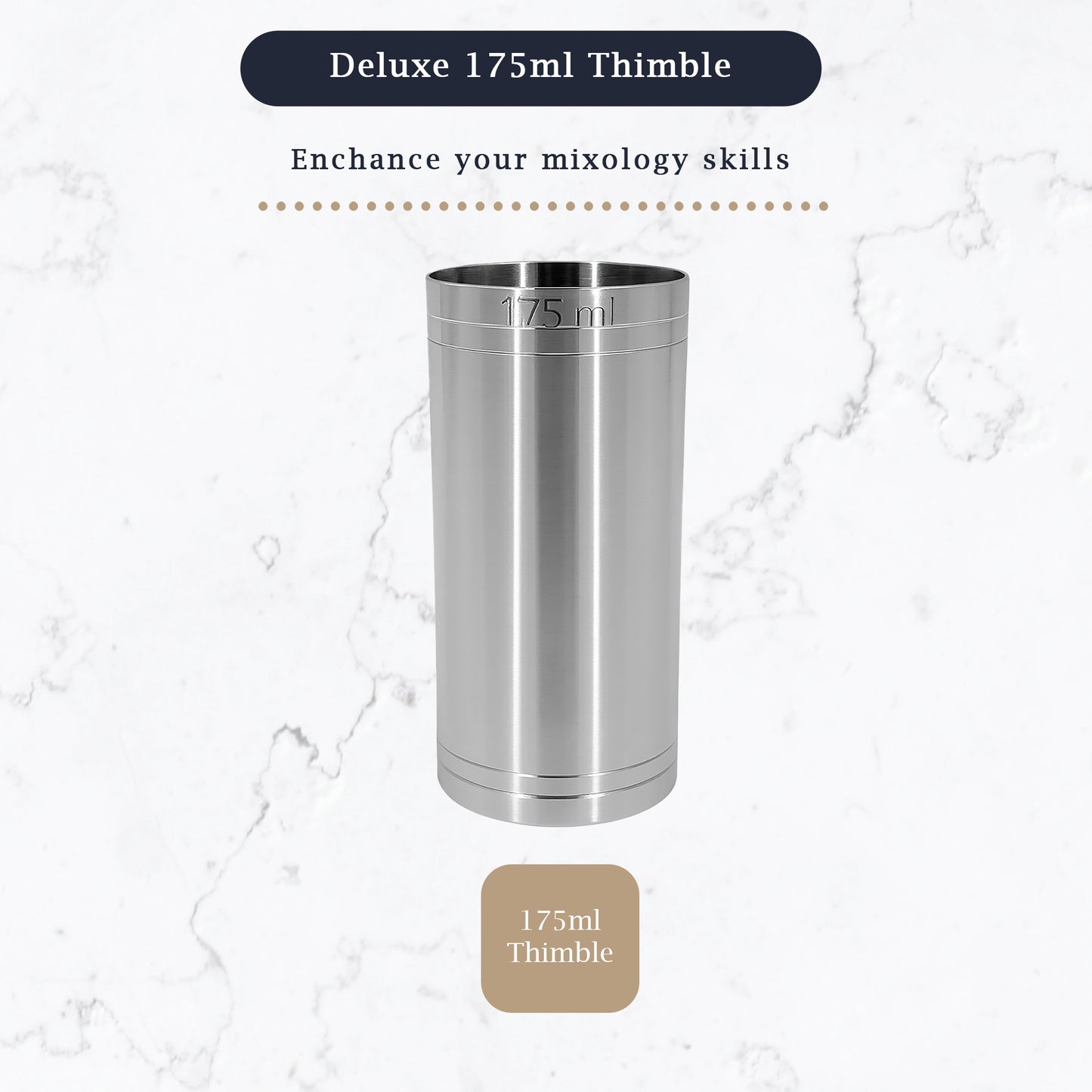 Stainless Steel 175ml Thimble Measure Government Stamped - Premium Kitchen from Chabrias Ltd - Just £6.49! Shop now at Chabrias Ltd