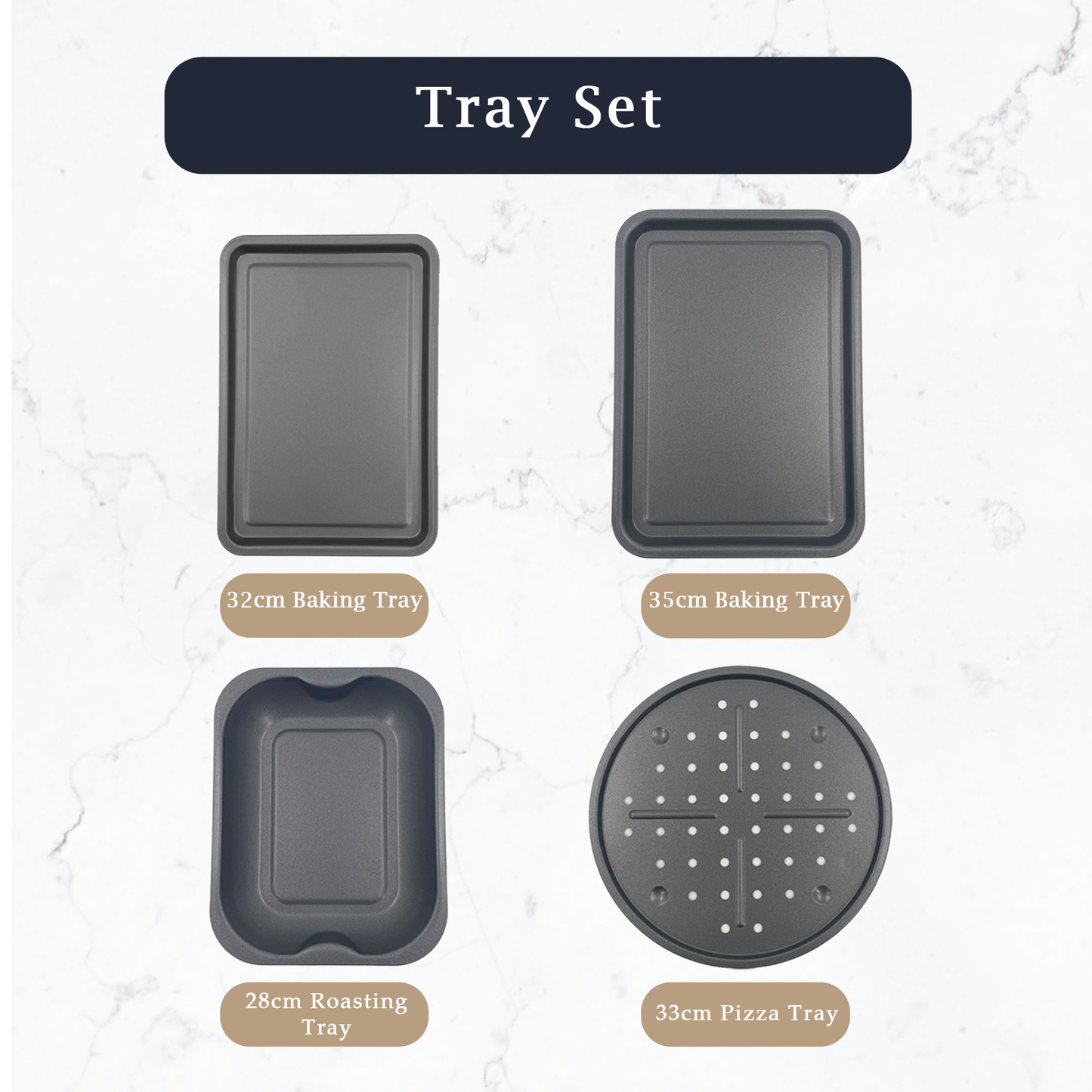 4 Piece Starter Bakeware Set – Made in England - Premium Kitchen from Chabrias Ltd - Just £14.99! Shop now at Chabrias Ltd