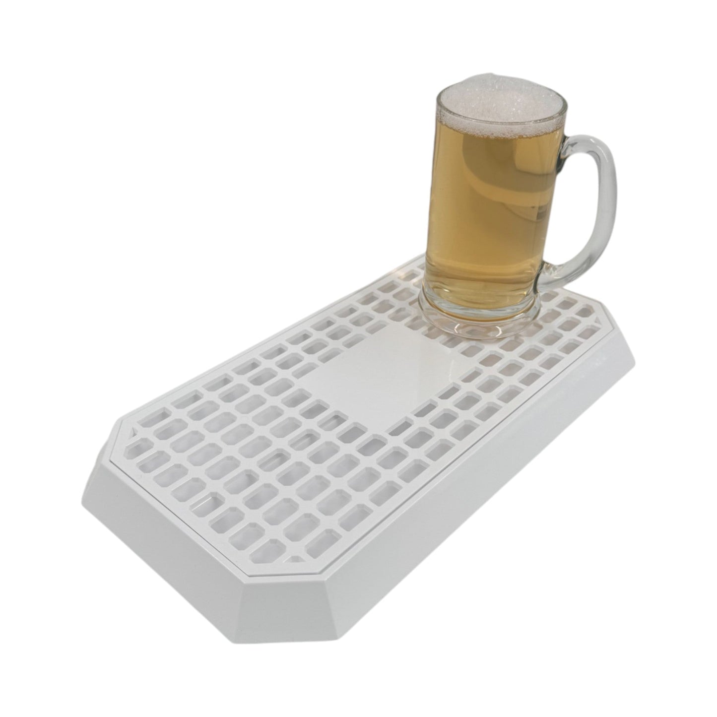 Octagonal Plastic Ice Bucket & Drip Tray White - Premium Home from Chabrias Ltd - Just £14.99! Shop now at Chabrias Ltd
