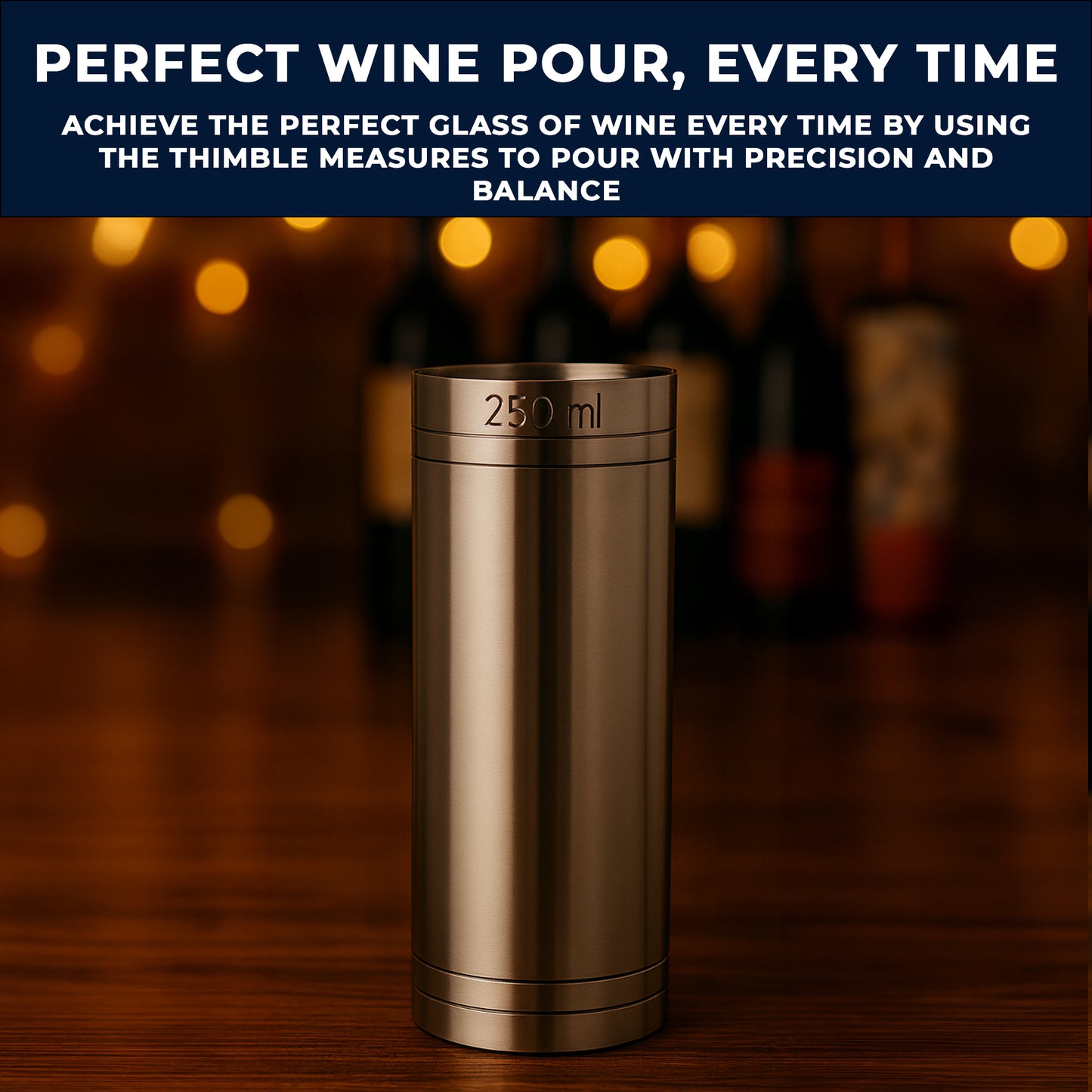 Stainless Steel 250ml Thimble Measure Government Stamped - Premium Kitchen from Chabrias Ltd - Just £6.99! Shop now at Chabrias Ltd