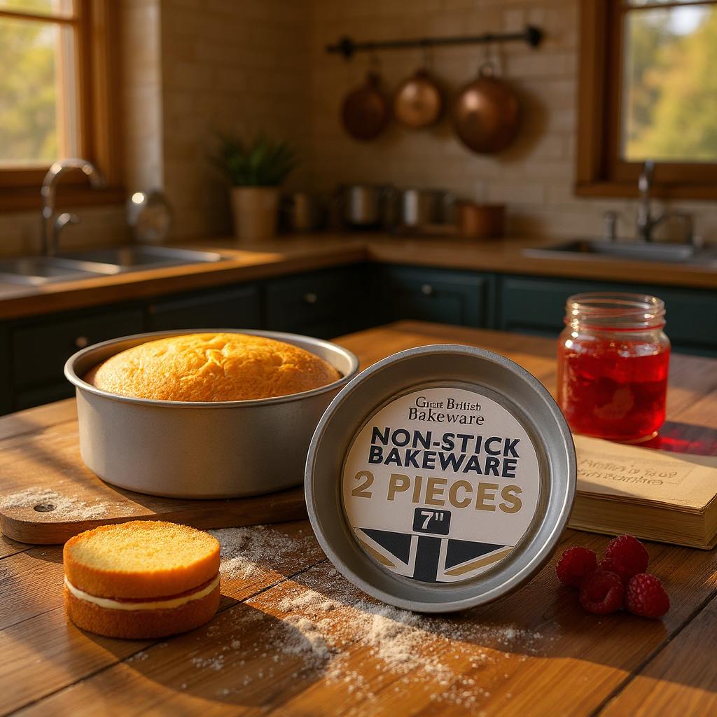 Non-Stick Round Cake Tin, Deep 18cm (2 piece) - Premium Kitchen from Chabrias Ltd - Just £9.99! Shop now at Chabrias Ltd