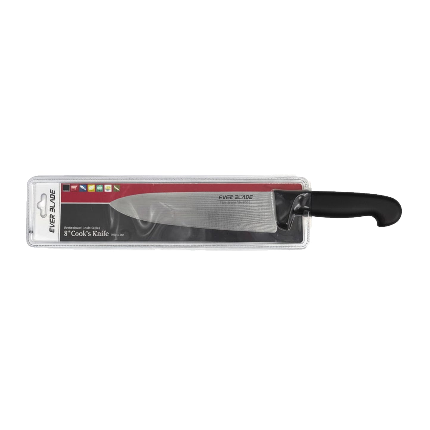 ever blade chef knife 200mm black handle packaging landscape view