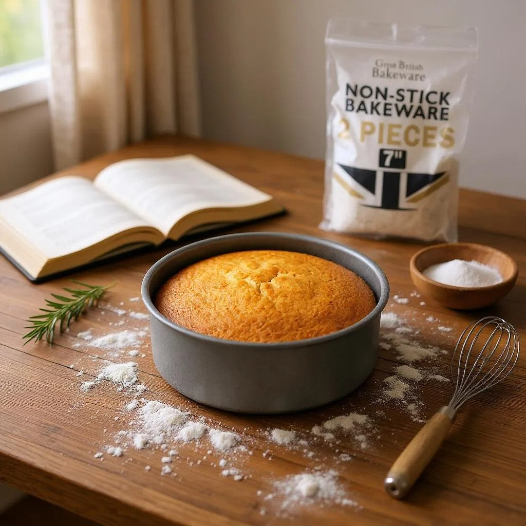 Non-Stick Round Cake Tin, Deep 18cm (2 piece) - Premium Kitchen from Chabrias Ltd - Just £9.99! Shop now at Chabrias Ltd