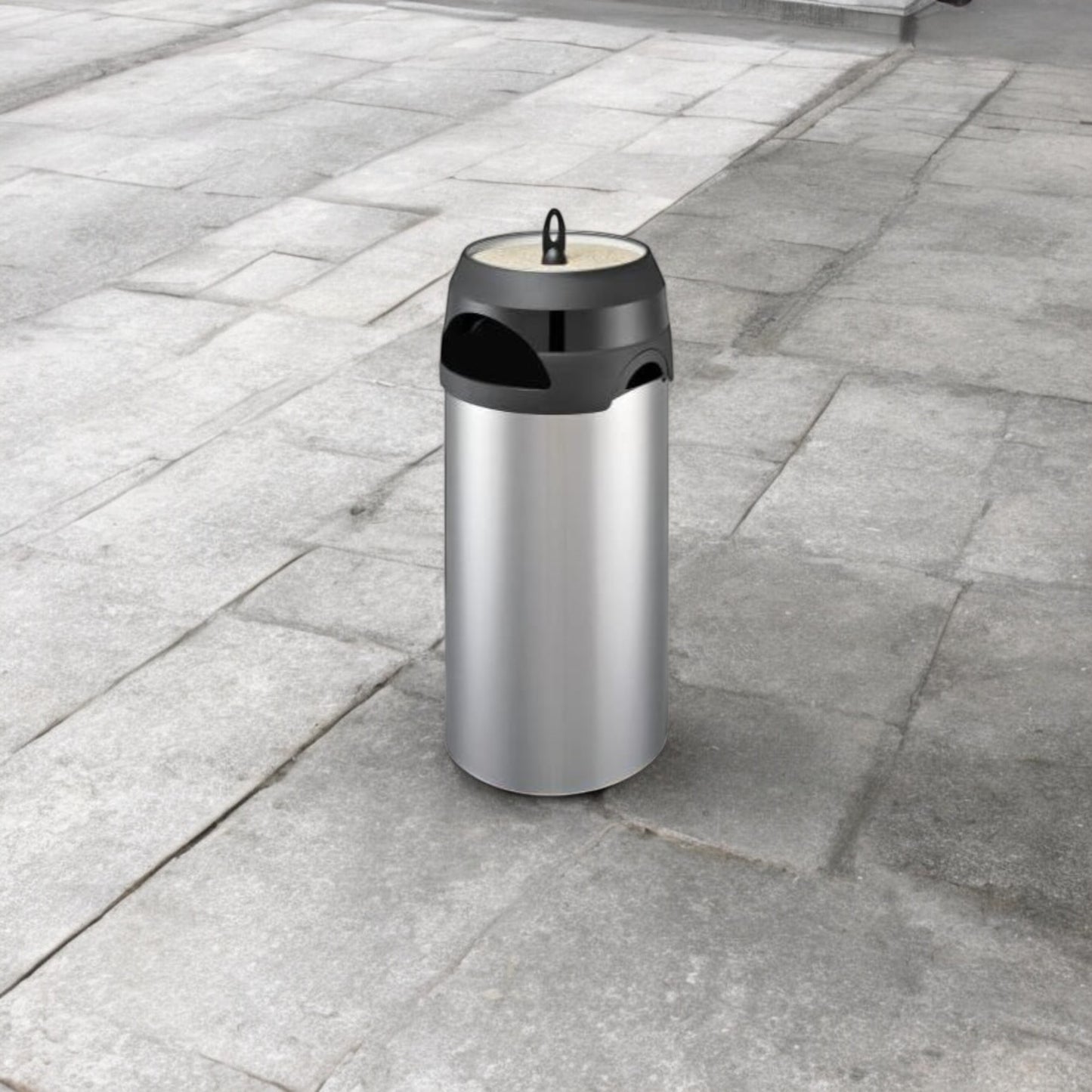 Outdoor Waste Bin With Ash Tray, Stainless Steel 60 Litre - Premium Home from Chabrias Ltd - Just £79.99! Shop now at Chabrias Ltd