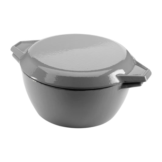 Samuel Groves Enamel Cast Iron Round Casserole Dish with Lid – 24.5cm / 4 Litre - Premium Kitchen from Chabrias Ltd - Just £69.99! Shop now at Chabrias Ltd