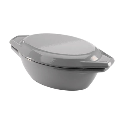 Samuel Groves Enamel Cast Iron Oval Casserole Dish with Lid – 27.5cm / 3 Litre - Premium Kitchen from Chabrias Ltd - Just £69.99! Shop now at Chabrias Ltd