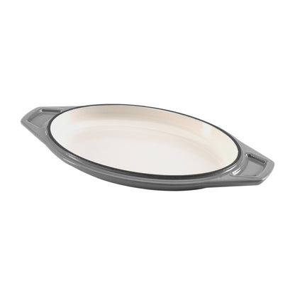 Samuel Groves Enamel Cast Iron Oval Casserole Dish with Lid – 27.5cm / 3 Litre - Premium Kitchen from Chabrias Ltd - Just £69.99! Shop now at Chabrias Ltd