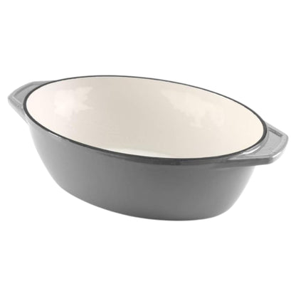 Samuel Groves Enamel Cast Iron Oval Casserole Dish with Lid – 32.5cm / 4.6 Litre - Premium Kitchen from Chabrias Ltd - Just £74.99! Shop now at Chabrias Ltd
