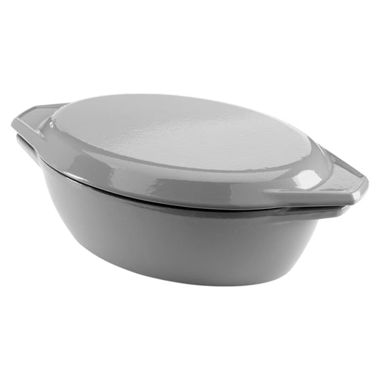 Samuel Groves Enamel Cast Iron Oval Casserole Dish with Lid – 32.5cm / 4.6 Litre - Premium Kitchen from Chabrias Ltd - Just £74.99! Shop now at Chabrias Ltd