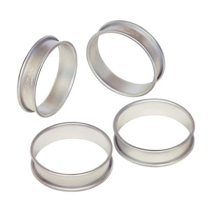Aluminum Crumpet Rings, 85 x 20mm (4 pack) - Premium Home from Chabrias Ltd - Just £8.99! Shop now at Chabrias Ltd