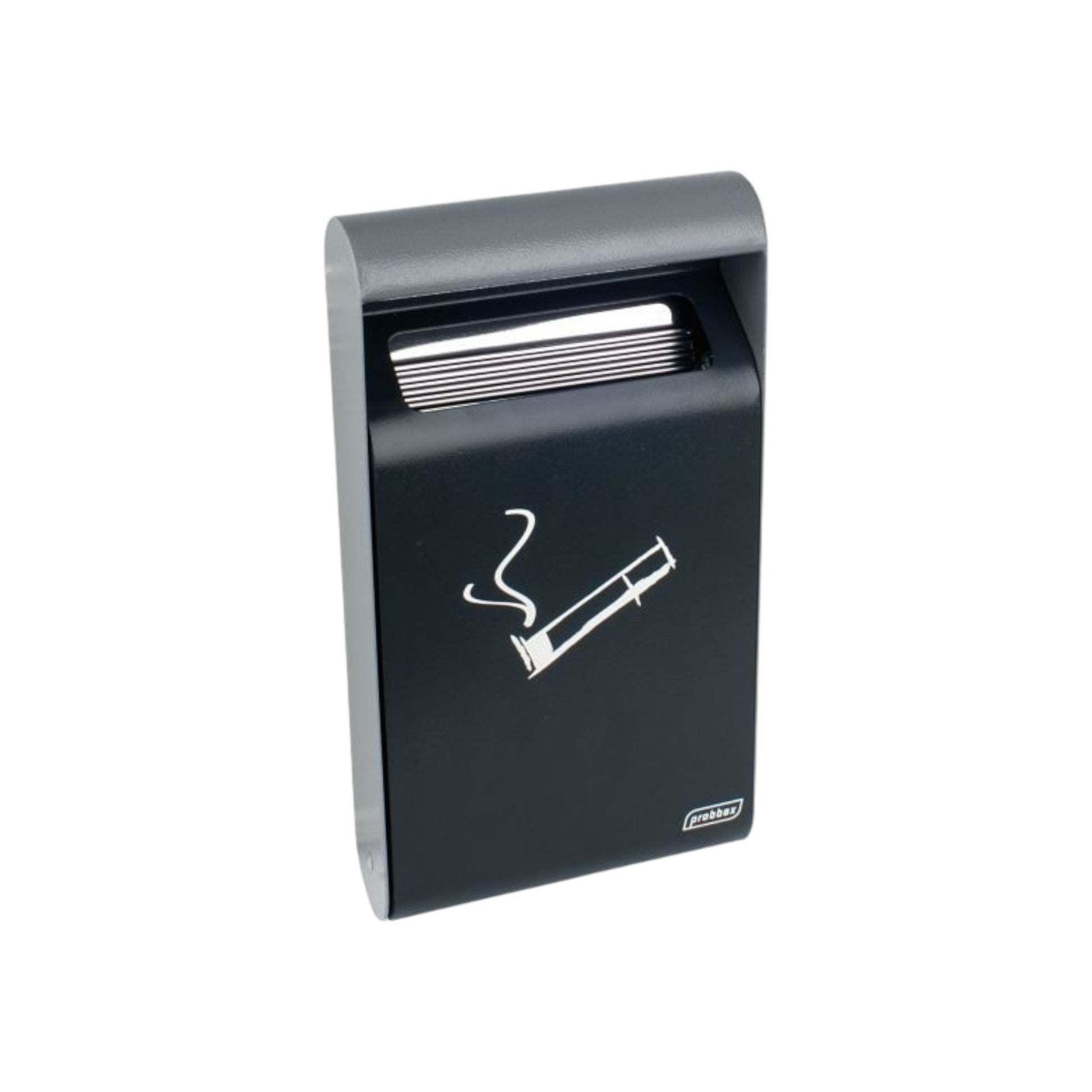 Wall-Mounted Ashtray, Stainless Steel Black, 1.5L - Premium Home from Probbax - Just £44.99! Shop now at Chabrias Ltd