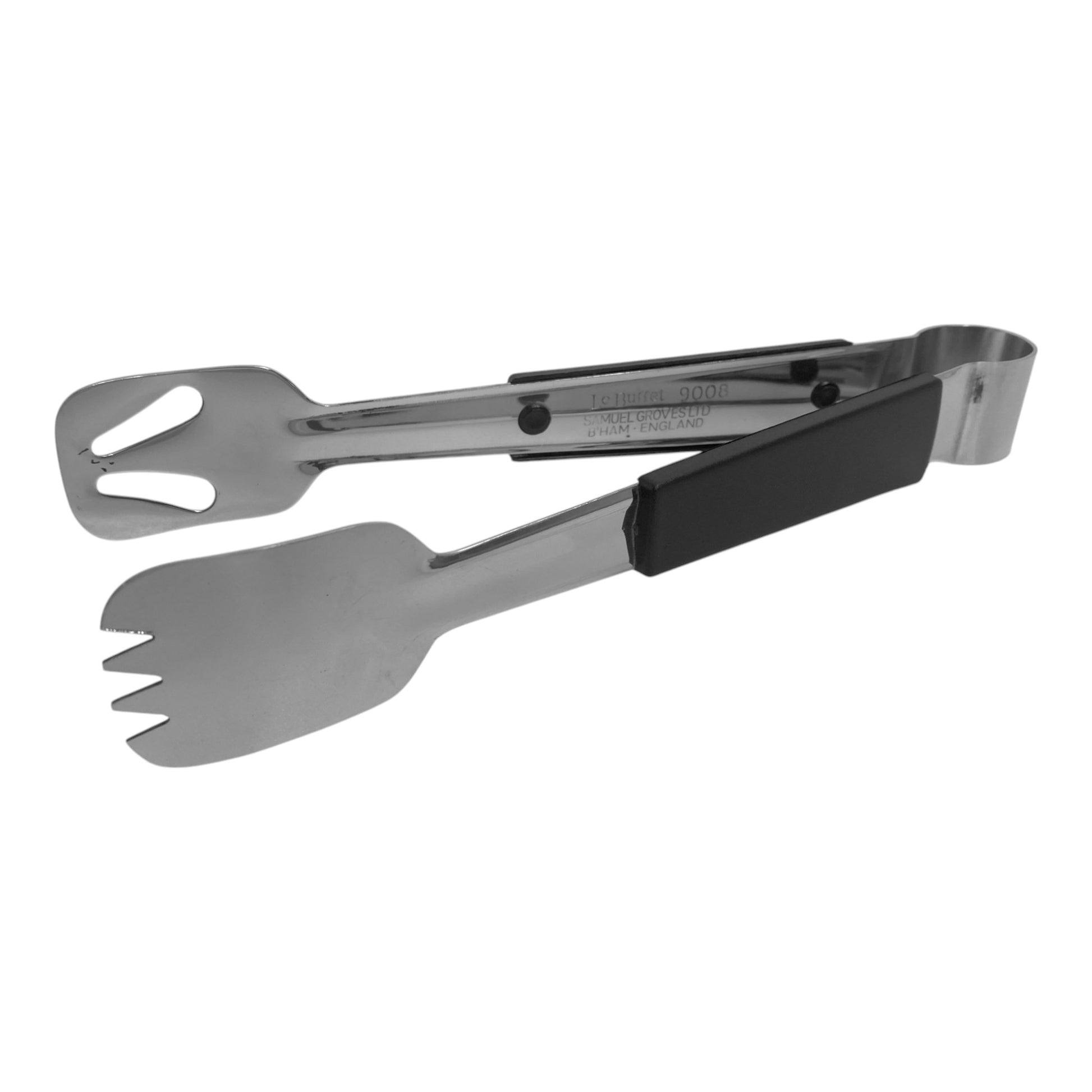 Le Buffet Stainless Steel Serving Tongs – Colour Coded Handles (Black) - Premium Kitchen from Chabrias Ltd - Just £7.99! Shop now at Chabrias Ltd