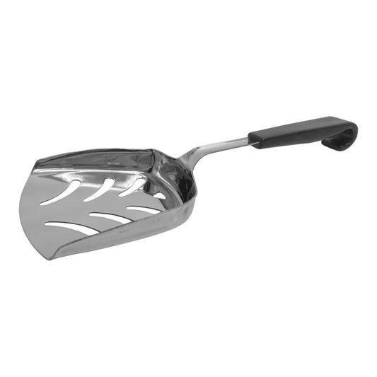 Le Buffet Slotted Chip Scoop – Stainless Steel with Heat-Resistant Handle (Black) - Premium Kitchen from Chabrias Ltd - Just £7.99! Shop now at Chabrias Ltd