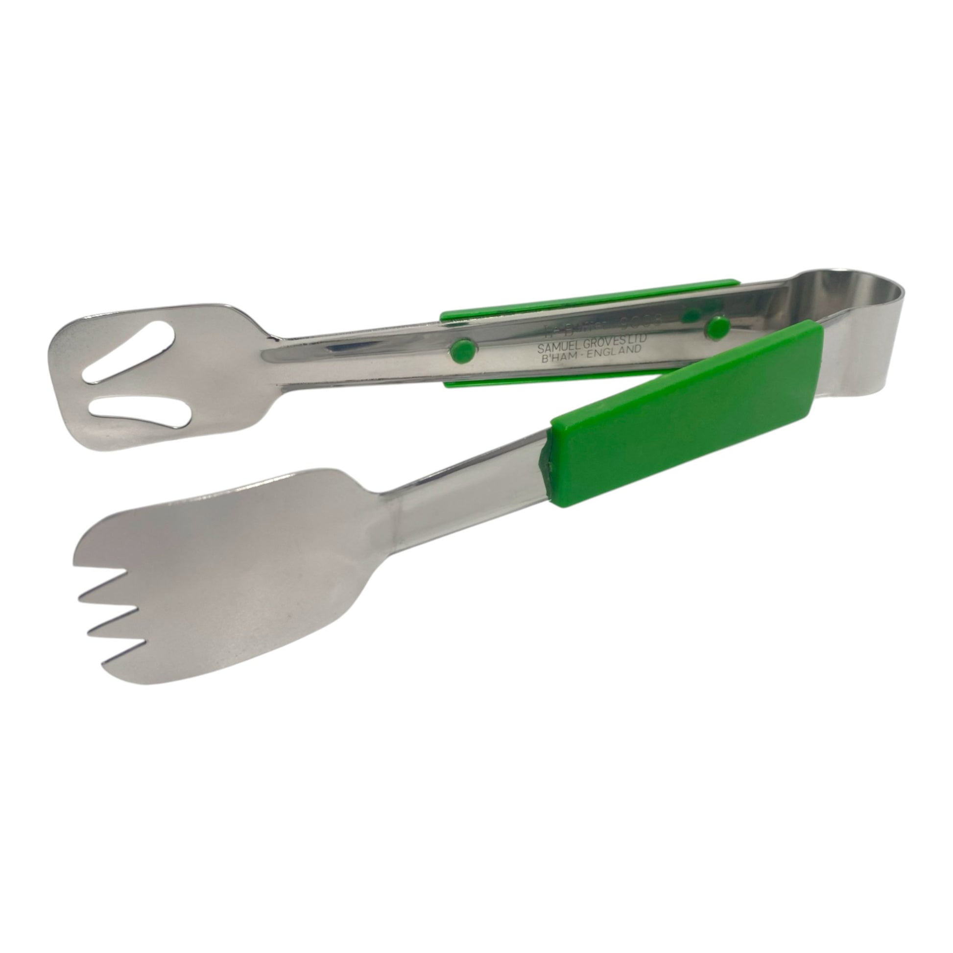 Le Buffet Stainless Steel Serving Tongs – Colour Coded Handles (Green) - Premium Kitchen from Chabrias Ltd - Just £7.99! Shop now at Chabrias Ltd
