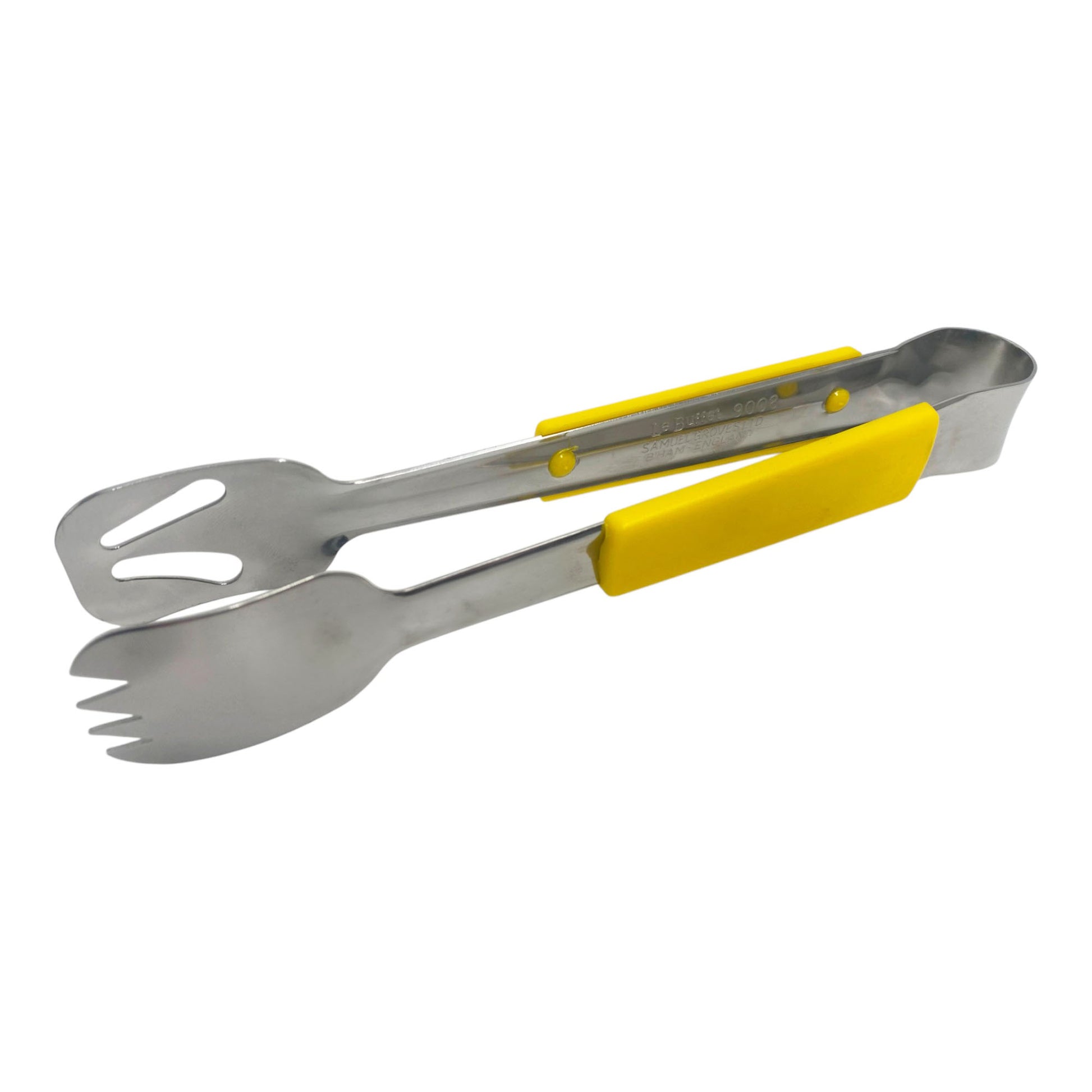 Le Buffet Stainless Steel Serving Tongs – Colour Coded Handles (Yellow) - Premium Kitchen from Chabrias Ltd - Just £7.99! Shop now at Chabrias Ltd