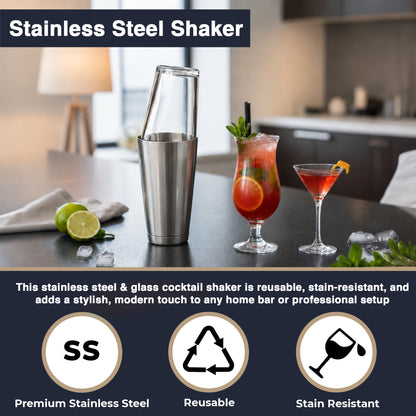 Boston Cocktail Shaker Set