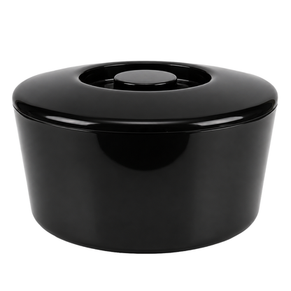 Black 10 Litre Ice Bucket with Lid & Removable Draining Liner – Large Plastic Ice Bucket – UK Made