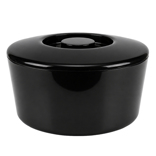 Black 10 Litre Ice Bucket with Lid & Removable Draining Liner – Large Plastic Ice Bucket – UK Made