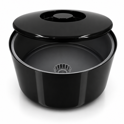 Black 10 Litre Ice Bucket with Lid & Removable Draining Liner – Large Plastic Ice Bucket – UK Made