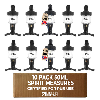 Professional Bar Optic Measures Pack of 10 Spirit Dispensers