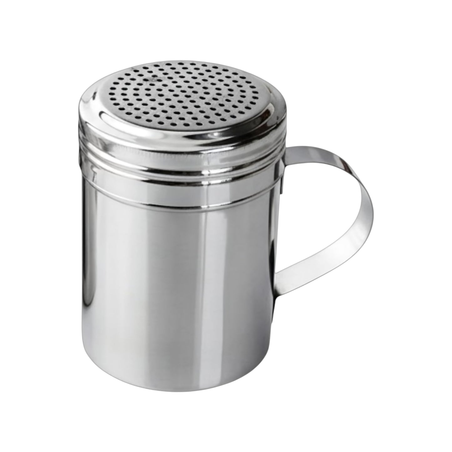 10oz Stainless Steel Flour & Sugar Dredger with Handle and Perforated Lid - Premium Kitchen from Chabrias Ltd - Just £7.99! Shop now at Chabrias Ltd