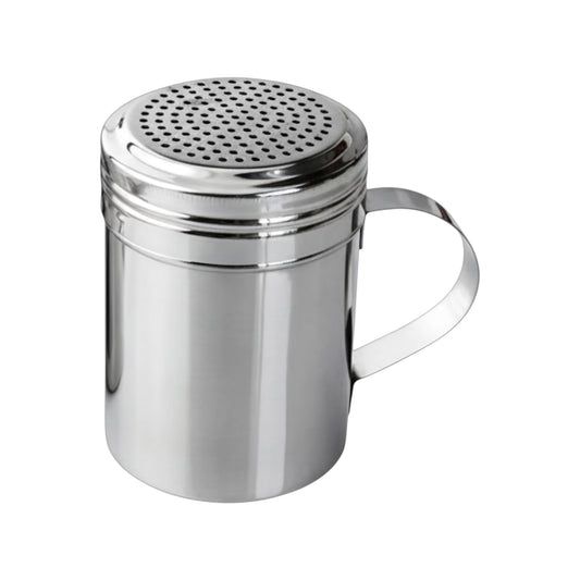 10oz Stainless Steel Flour & Sugar Dredger with Handle and Perforated Lid - Premium Kitchen from Chabrias Ltd - Just £7.99! Shop now at Chabrias Ltd