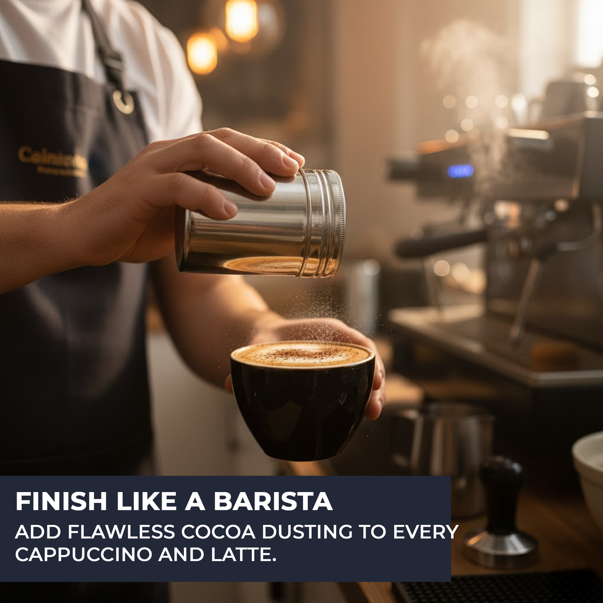 10oz Stainless Steel Flour & Sugar Dredger with Handle and Perforated Lid - Premium Kitchen from Chabrias Ltd - Just £7.99! Shop now at Chabrias Ltd